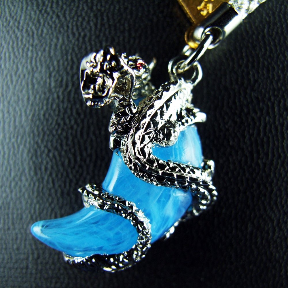 Amazon.co.jp: 運気上昇 昇龍勾玉お守り ブルー 根付 岩国に鎮座する